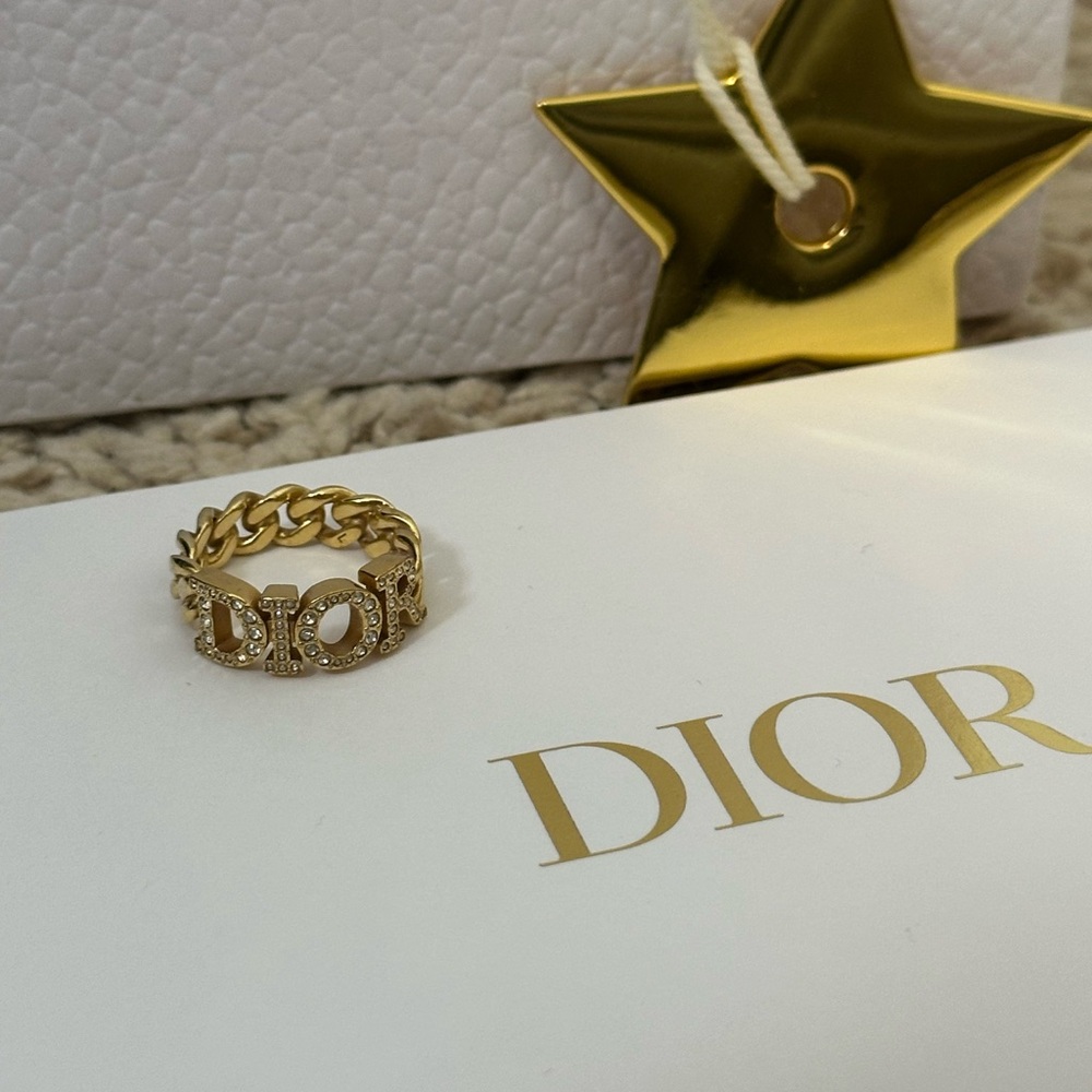 Dior Gold Chain Link Ring